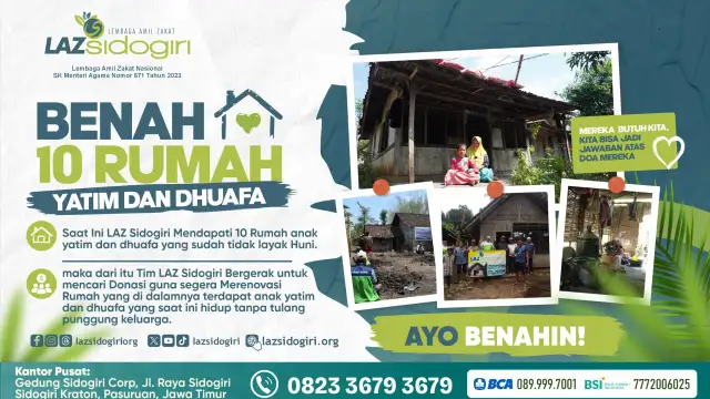 Tinjau Kondisi Dhuafa, Tim LAZ Sidogiri Lakukan Survei Kediaman Ibu Sumiati di Pasuruan