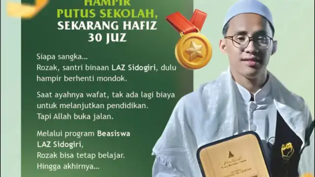 Buah Kebaikan Jariyah Donatur, Rozak Raih Mimpi Menjadi Hafiz 30 Juz