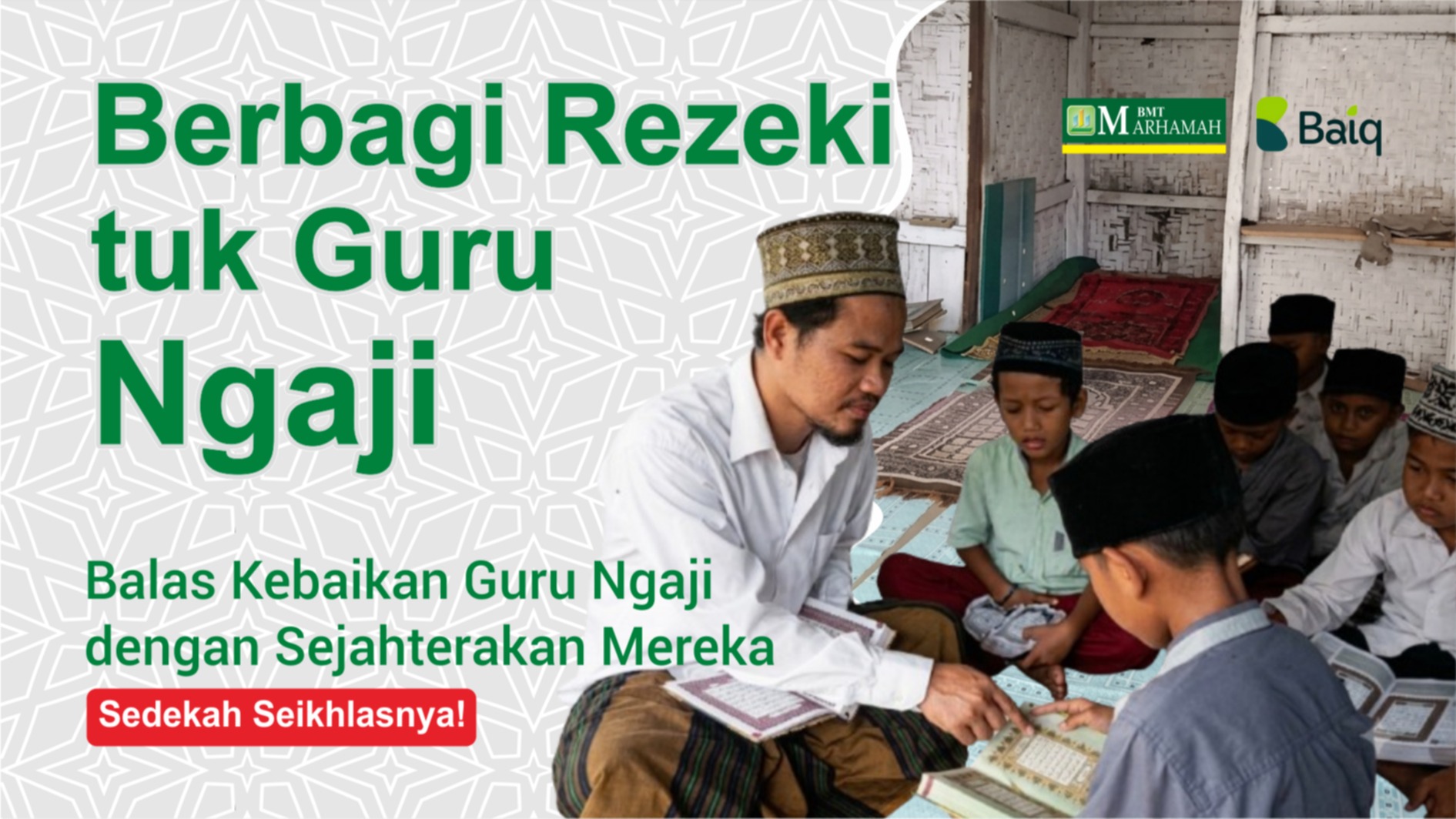 GURU TPQ GAJIAN: Sedekah untuk Pejuang Al-Qur'an