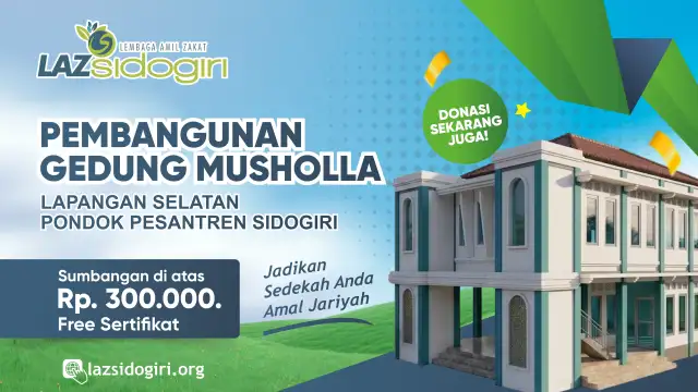 Pembangunan Musholla 2 Lantai Area Lapangan Selatan Pesantren Sidogiri