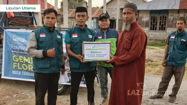 LAZ SIDOGIRI SALURKAN BANTUAN BERKALA TANGGAP BENCANA GEMPA DI FLORES