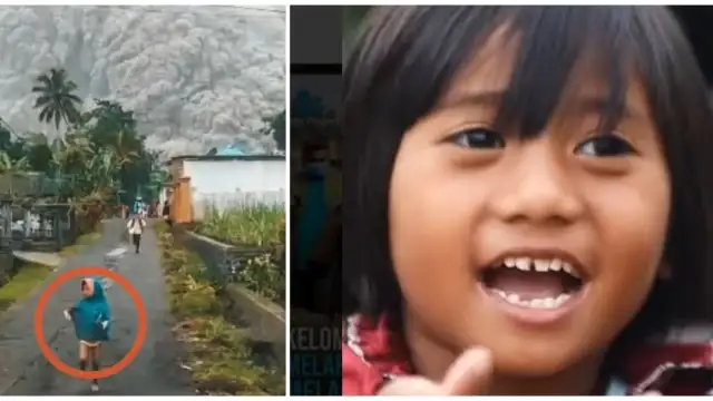 SANTRI KECIL YANG VIRAL SAAT ERUPSI SEMERU
